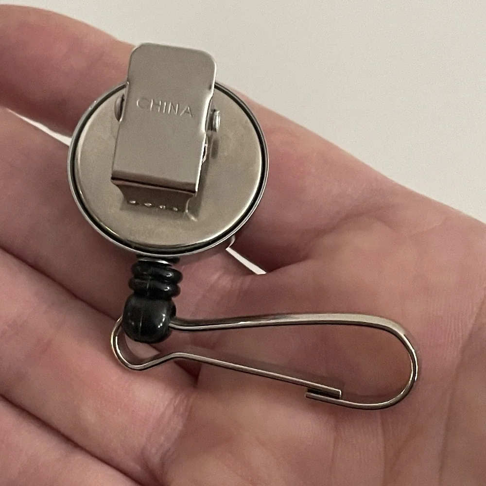 Mini Retractable Badge Reel Key Chain Pull Clip ID Holder 1
